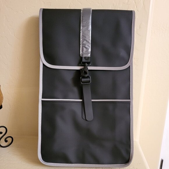 RAINS Reflective Backpack in Black  Reflective Unisex NWT main image 5